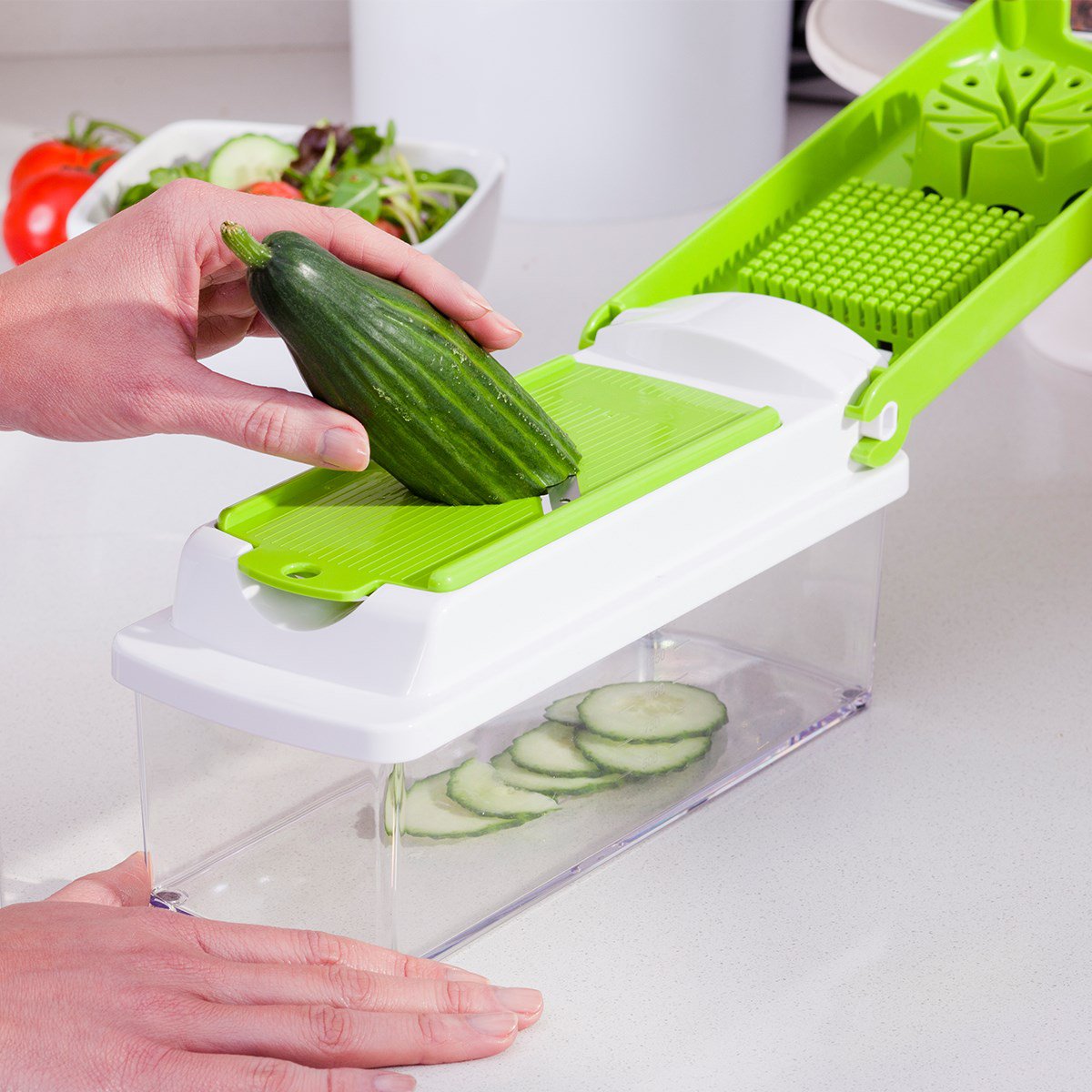 Speedy Chopper 12-Piece Nicer Dicer – All-in-One Vegetable & Fruit Cutter