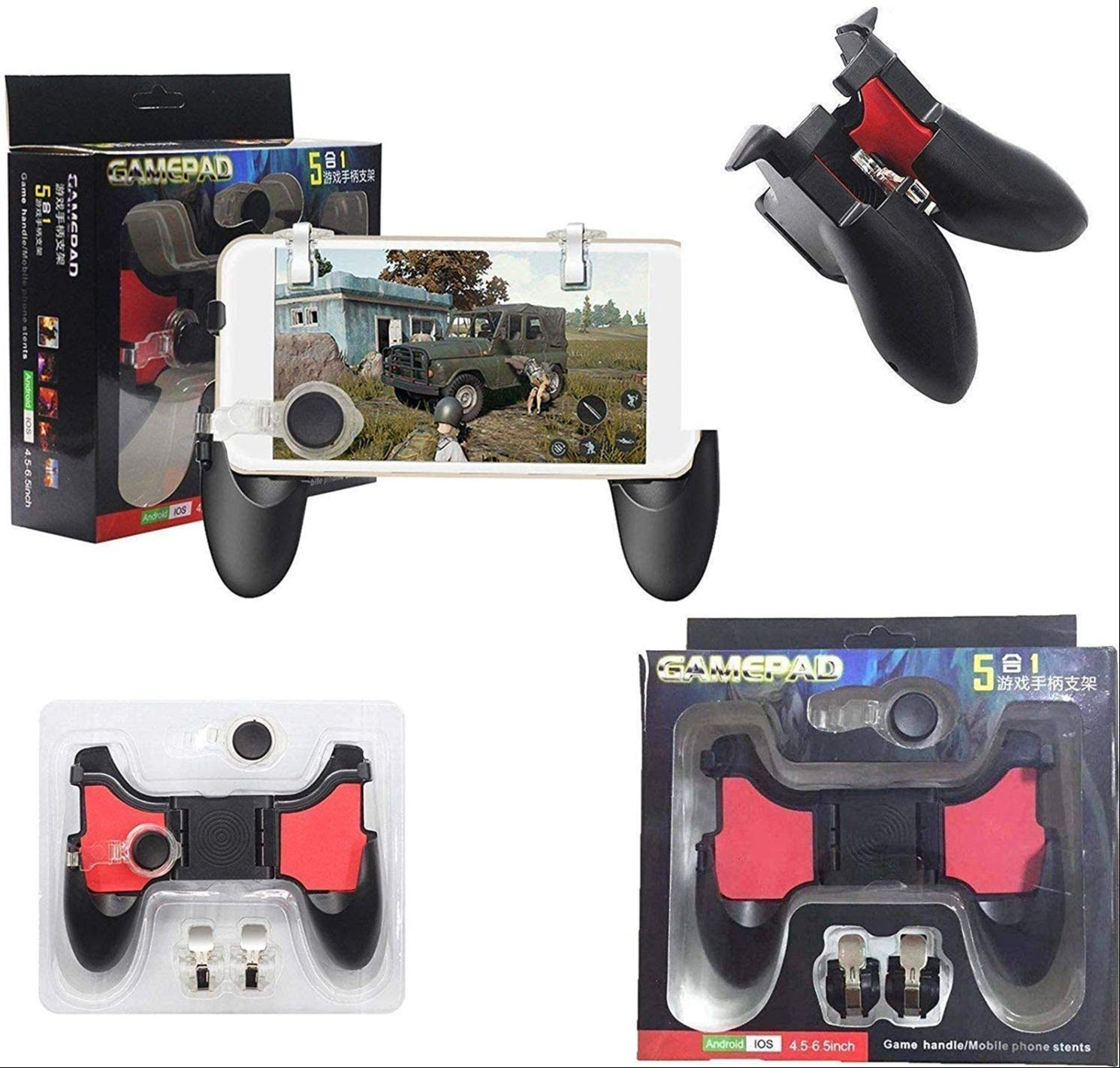 5-in-1 Mobile Phone Joystick Controller – Gaming Gamepad Accessory