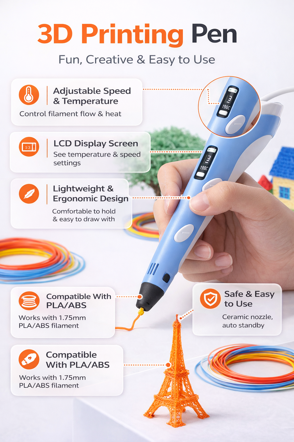 3D Printing Pen – Creative 3D Drawing Tool